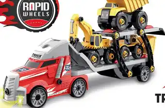 Top1Toys Truck Met Bouwvoertuigen Met Licht en Geluid aanbieding