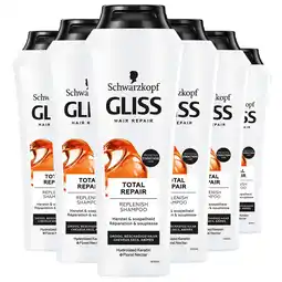 Bol.com Gliss - Total Repair - Shampoo - Haarverzorging - Voordeelverpakking - 6x 250 ml aanbieding