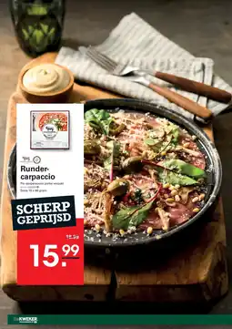 De Kweker Rundercarpaccio aanbieding