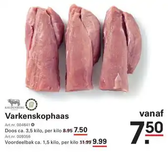 De Kweker Varkenskophaas aanbieding