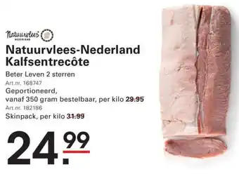 De Kweker Natuurvlees Nederland Kalfsentrecôte aanbieding