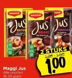 Vomar Voordeelmarkt Maggi Jus Alle soorten 18-29 gram aanbieding