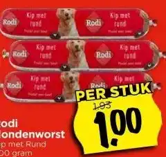 Vomar Voordeelmarkt Rodi Hondenworst aanbieding