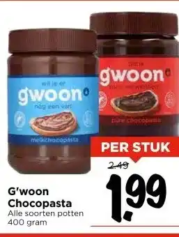 Vomar Voordeelmarkt G'woon Chocopasta aanbieding