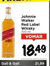 Vomar Voordeelmarkt Johnnie Walker Red Label Whisky 700 ml aanbieding