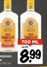 Vomar Voordeelmarkt Harpoon Gin Fles 700 ml aanbieding