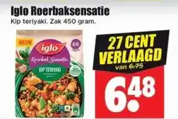 Dirk Iglo Roerbaksensatie Kip teriyaki. Zak 450 gram. aanbieding