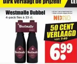 Dirk Westmalle Dubbel 4-pack fles à 33 cl. aanbieding