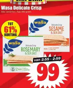 Dirk Wasa Delicate Crisp aanbieding