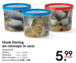 De Kweker Hoek Haring en rolmops in zuur aanbieding