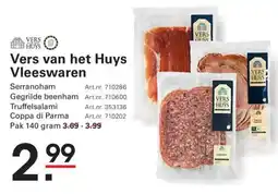 De Kweker Vers van het Huys Vleeswaren aanbieding