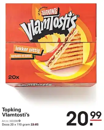 De Kweker Topking Vlamtosti's aanbieding