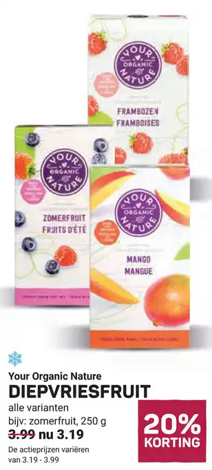 Ekoplaza Your Organic Nature Diepvriesfruit aanbieding