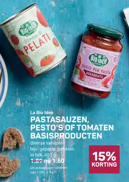 Ekoplaza La Bio Idea Pastasauzen, pesto's of tomaten basisproducten aanbieding