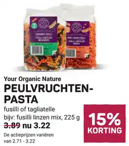 Ekoplaza Your Organic Nature Peulvruchtenpasta aanbieding