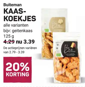 Ekoplaza Buiteman Kaaskoekjes aanbieding