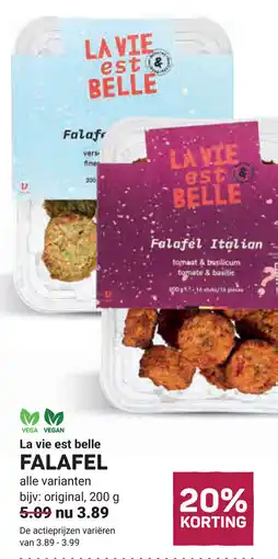 Ekoplaza La vie est belle Falafel aanbieding