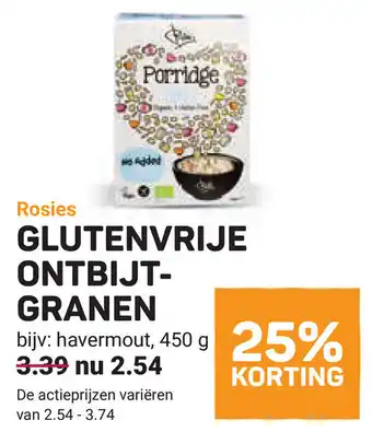 Ekoplaza Rosies Glutenvrije ontbijtgranen aanbieding