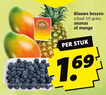 Boni Blauwe bessen, ananas of mango aanbieding