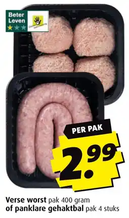 Boni Verse worst of panklare gehaktbal aanbieding