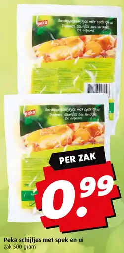 Boni Peka schijfjes met spek en ui aanbieding