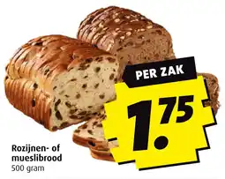 Boni Rozijnen of mueslibrood aanbieding