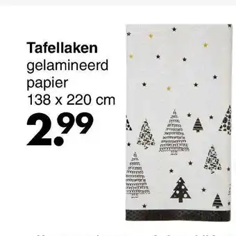 Wibra Tafellaken Gelamineerd Papier 138 X 220 Cm aanbieding