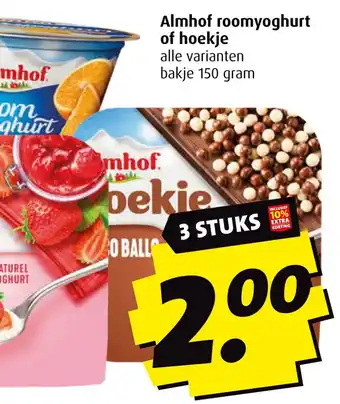 Boni Almhof roomyoghurt of hoekje aanbieding