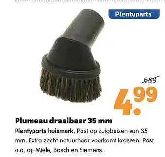 Plentyparts Plumeau Draaibaar 35 Mm Plentyparts Huismerk aanbieding