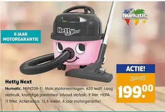 Plentyparts Hetty Next Numatic aanbieding