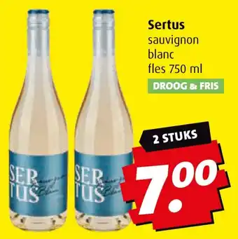 Boni Sertus sauvignon blanc aanbieding