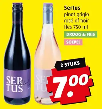 Boni Sertus pinot grigio rosé of noir aanbieding