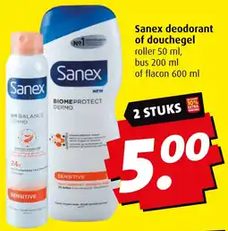 Boni Sanex deodorant of douchegel aanbieding