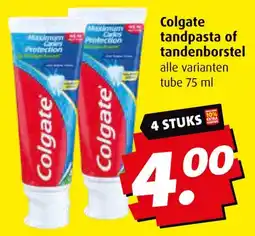 Boni Colgate tandpasta of tandenborstel aanbieding