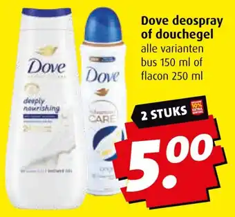 Boni Dove deospray of douchegel aanbieding