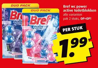 Boni Bref wc power active toiletblokken aanbieding