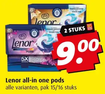 Boni Lenor all in one pods aanbieding