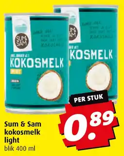 Boni Sum & Sam kokosmelk light aanbieding