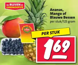 Nettorama Ananas, Mango of Blauwe Bessen aanbieding