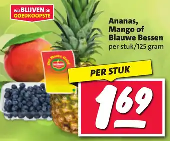 Nettorama Ananas, Mango of Blauwe Bessen aanbieding