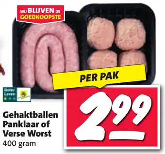 Nettorama Gehaktballen Panklaar of Verse Worst aanbieding