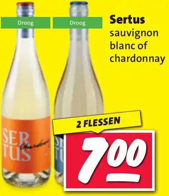 Nettorama Sertus sauvignon blanc of chardonnay aanbieding