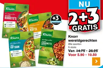 Hoogvliet Knorr wereldgerechten aanbieding