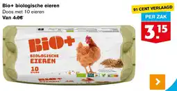 Hoogvliet Bio+ biologische eieren aanbieding