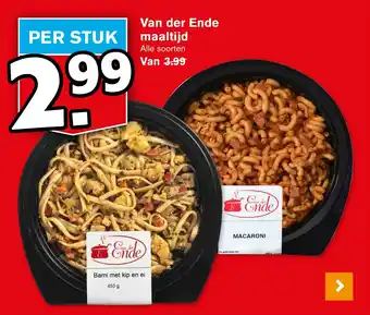 Hoogvliet Van der Ende maaltijd aanbieding