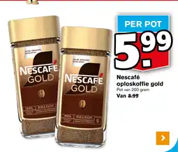 Hoogvliet Nescafé oploskoffie gold aanbieding