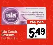 Vomar Voordeelmarkt Isla Cassis Pastilles Pak 30 stuks aanbieding