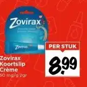 Vomar Voordeelmarkt Zovirax Koortslip Crème 50 mg/g 2gr aanbieding