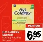 Vomar Voordeelmarkt Hot Coldrex Sachets 500 mg + 30 mg 10 stuks aanbieding