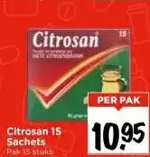 Vomar Voordeelmarkt Citrosan 15 Sachets Pak 15 stuks aanbieding